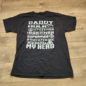 Large Men's daddy Super Hero tee